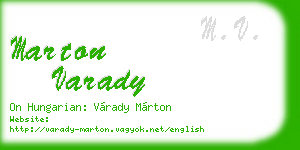 marton varady business card